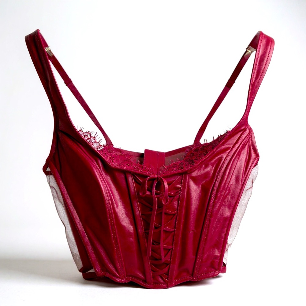 Vintage Velvet Pink Bustier Top